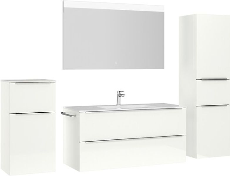 nobilia® Badmöbel-Set »Levere« vormontiert, mit Soft-Close, 4 Stk. tlg. günstig online kaufen