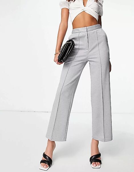 Topshop – Suki – Kurz geschnittene Hose in Grau-Grün günstig online kaufen