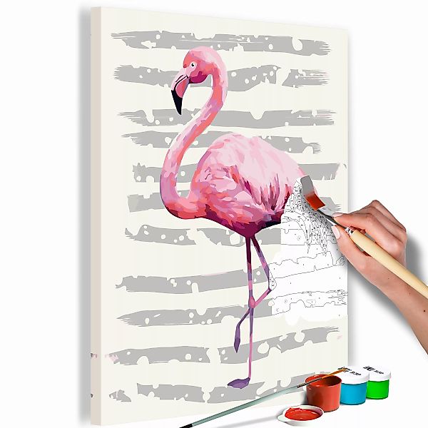 Malen Nach Zahlen - Schöner Flamingo günstig online kaufen
