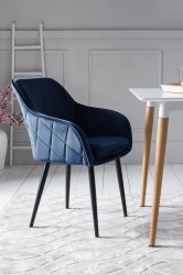SalesFever Armlehnstuhl "Komfortabler Esszimmerstuhl mit Stil" () Samtvelou günstig online kaufen