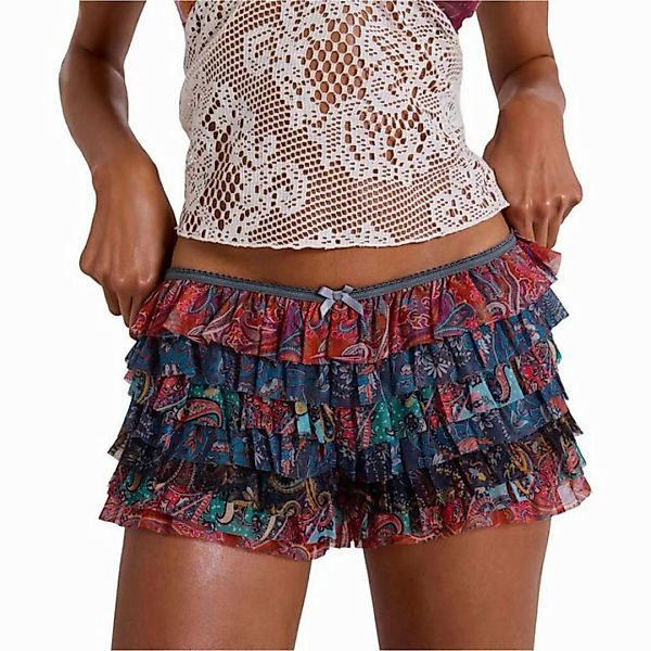 Refttenw Shorts Sexy Shorts mit Rüschenspitze für Damen, mehrlagige Pumphos günstig online kaufen