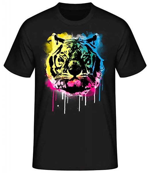 Bunter Tiger · Männer Basic T-Shirt günstig online kaufen