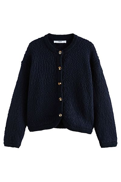 Next Strickjacke Strukturierte, gestrickte Jacke mit Wollanteil (1-tlg) günstig online kaufen