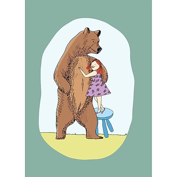 Komar Bild "Lili and Bear", Figuren, (1 St.), Wandbild zur Dekoration - ohn günstig online kaufen
