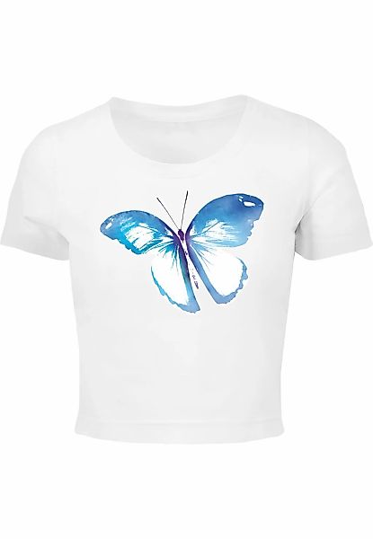 MisterTee T-Shirt "MisterTee Damen Ladies Butterfly Cropped Tee" 1 Stk. günstig online kaufen
