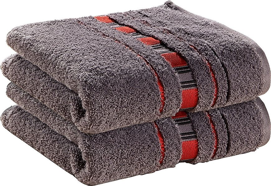 Erwin Müller Handtuch Handtuch "Achern" 2er-Pack, Frottier, Walk-Frottier U günstig online kaufen