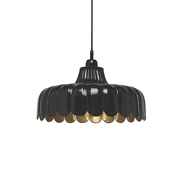 PR Home Hängeleuchte Wells, schwarz/gold, Ø 43 cm, Metall günstig online kaufen