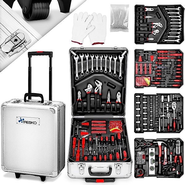 TRESKO Werkzeugset TRESKO® Werkzeugkoffer Set Silber günstig online kaufen