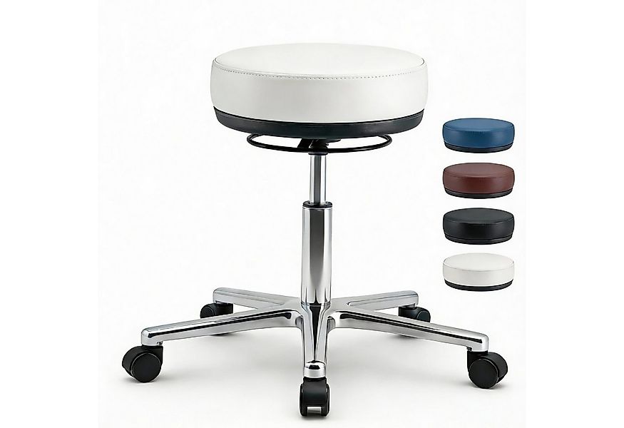 Versee Drehhocker Arbeitshocker Echtleder - höhenverstellbar, 150kg belastb günstig online kaufen