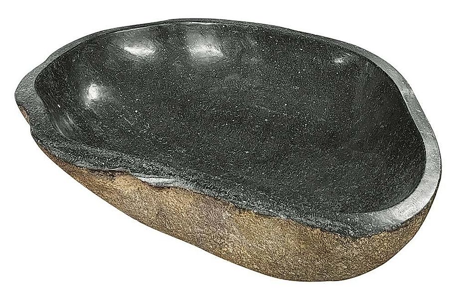 Naturstein Schale Groß Miniteich Teichschale Flussstein Becken Vogeltränke günstig online kaufen