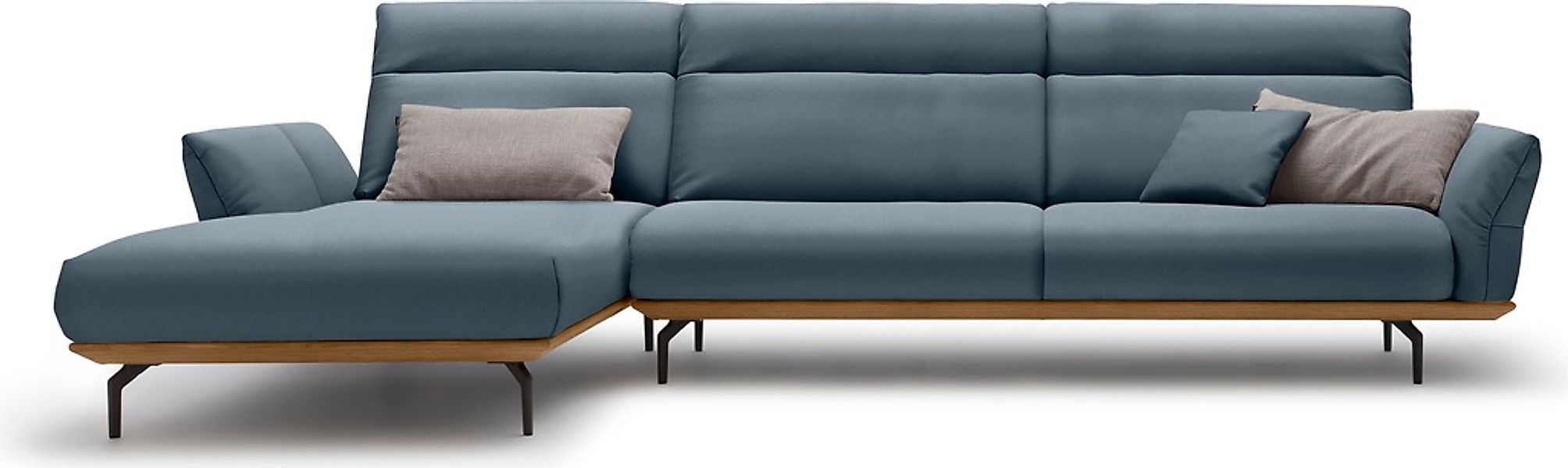 Creation BY ROLF BENZ Ecksofa "CR.460", Sockel in Nussbaum, Winkelfüße in U günstig online kaufen