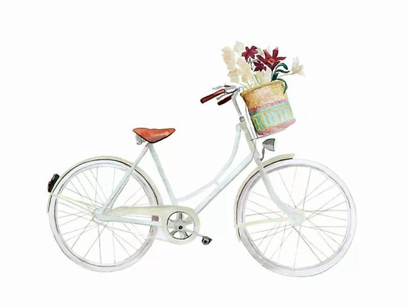 Poster / Leinwandbild - Flower Bike günstig online kaufen