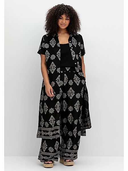 sheego by Joe Browns Longbluse "Große Größen", mit Ornamentdruck, extralang günstig online kaufen