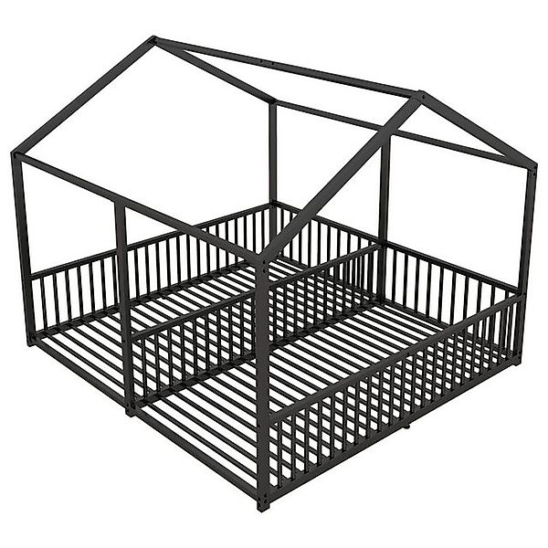 Gotagee Hausbett Doppelbett Metallbett 90x200cm Kinderbett Eisenrahmen Gäst günstig online kaufen