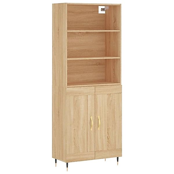 vidaXL Highboard Sonoma-Eiche 69,5x34x180 cm Holzwerkstoff 3189936 günstig online kaufen