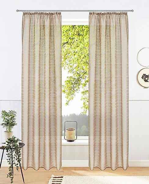 Bruno Banani Gardine Linus, Kräuselband (1 günstig online kaufen