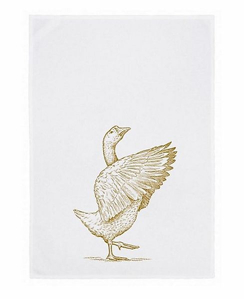 17,30 Hamburg Geschirrtuch wilde Gans, Gold, (1-tlg), 50x70cm, Siebdruck günstig online kaufen