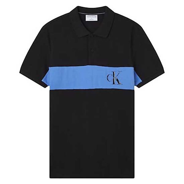 Calvin Klein Jeans Color Block Logo Kurzarm-poloshirt S Ck Black günstig online kaufen