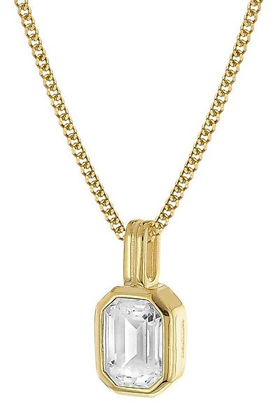 trendor Panzerkette Damen-Halskette Gold auf 925 Silber mit Zirkonia-Anhäng günstig online kaufen