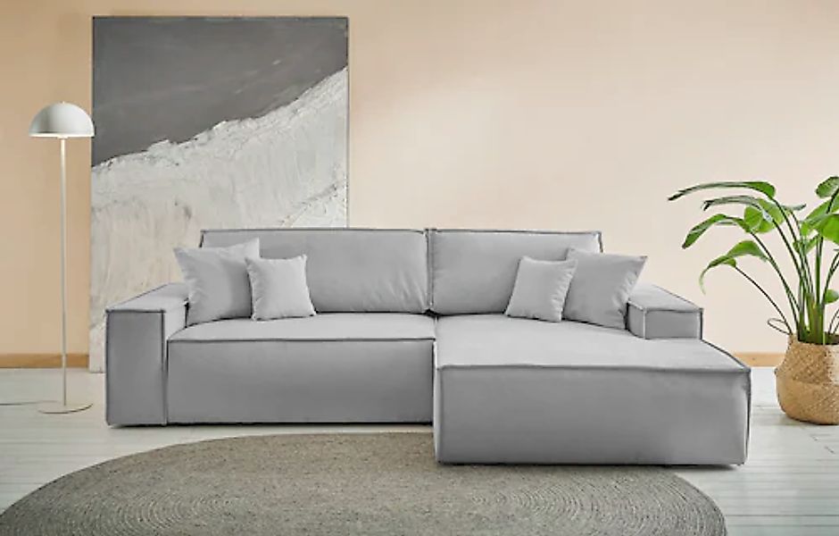 OTTO home Ecksofa »FINNLEY, L-Form 257 cm, Schlafsofa« mit Bettkasten, in B günstig online kaufen