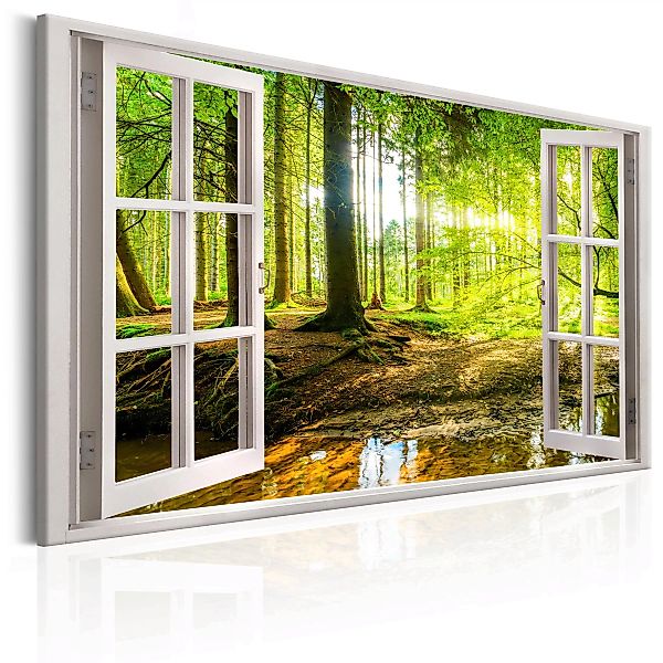Wandbild - Window: View on Forest günstig online kaufen