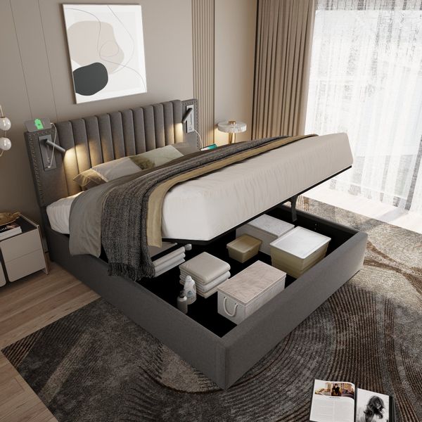 TavilaEcon Boxspringbett Polsterbett mit verstellbarem Kopfteil günstig online kaufen