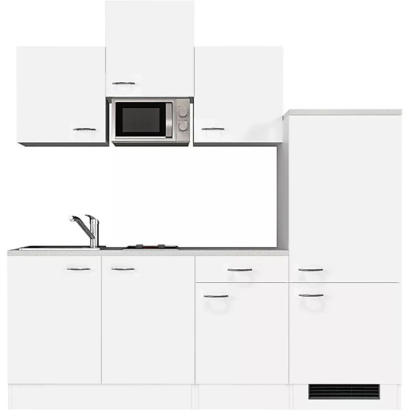 Flex-Well Classic Küchenzeile Wito 210 cm Weiß günstig online kaufen
