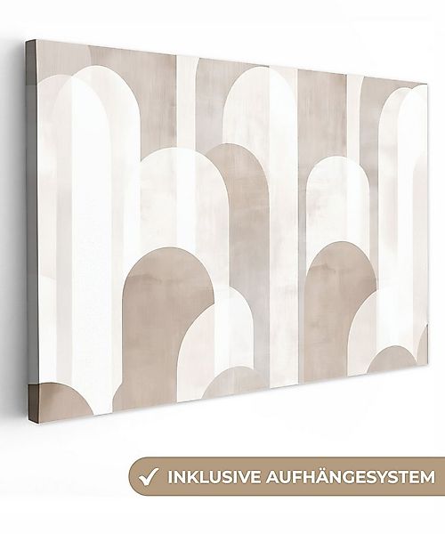 OneMillionCanvasses® Leinwandbild Abstrakte Bögen - Modern - Beige, Fotodru günstig online kaufen