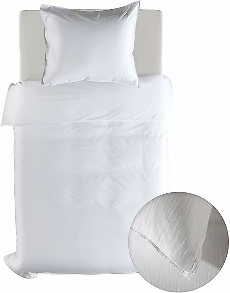 YELLOW Bettwäsche »Suite-Guadeloupe« 2 Stk. tlg. Uni Design, 100% Baumwolle günstig online kaufen