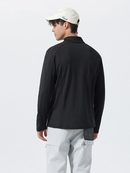 YOUTHUP Funktionsshirt Herren Stretch-Sportshirt mit Zipp-Polo-Kragen günstig online kaufen