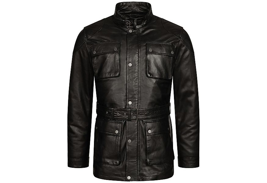 S&A Ledermoden Lederjacke Leon "Mit Gürtel – betont die Taille." günstig online kaufen