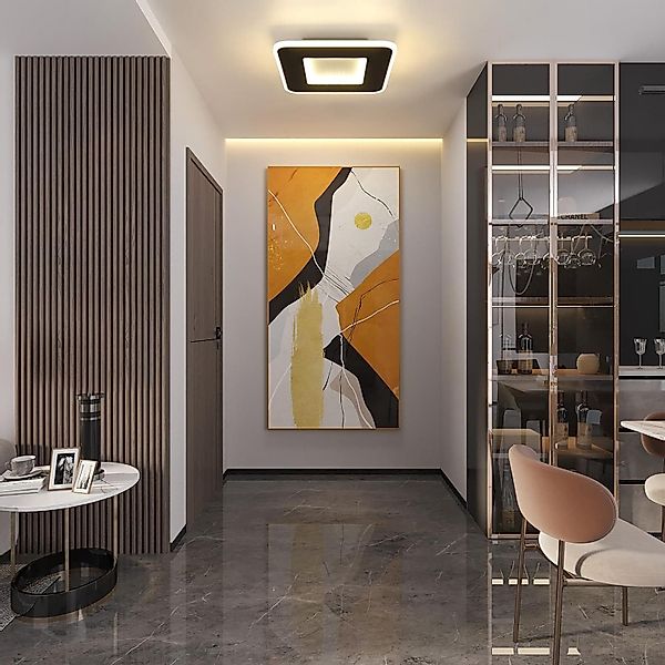 Nettlife LED Deckenleuchte LED Deckenleuchte Schwarz günstig online kaufen