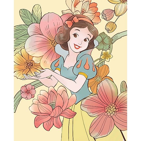 Komar Wandbild Snow White Flowers Disney B/L: ca. 40x50 cm günstig online kaufen