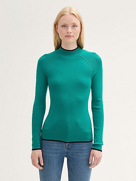 TOM TAILOR Denim Strickpullover Pullover & Strickjacken Tight Fit Ripp Pull günstig online kaufen