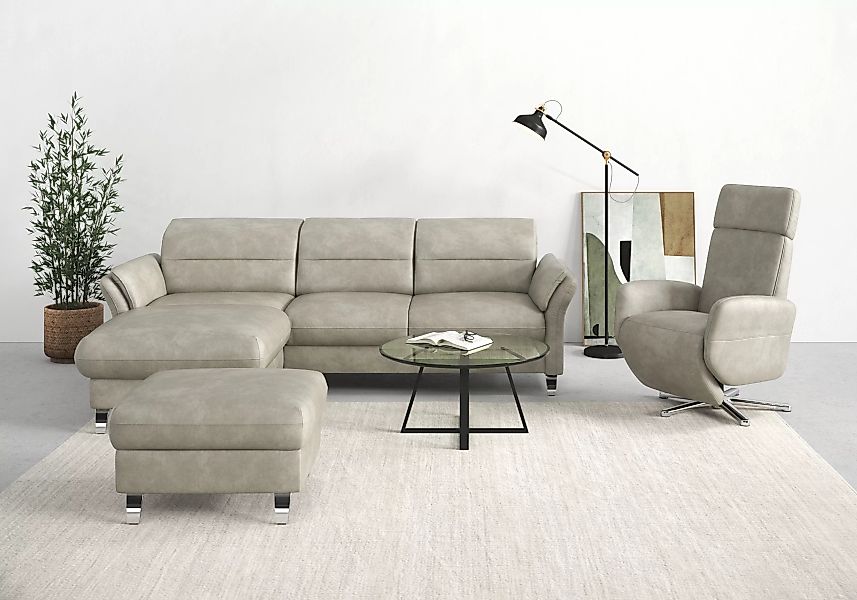 sit&more Ecksofa "Grenoble L-Form mit Federkern", wahlweise mit Bettfunktio günstig online kaufen