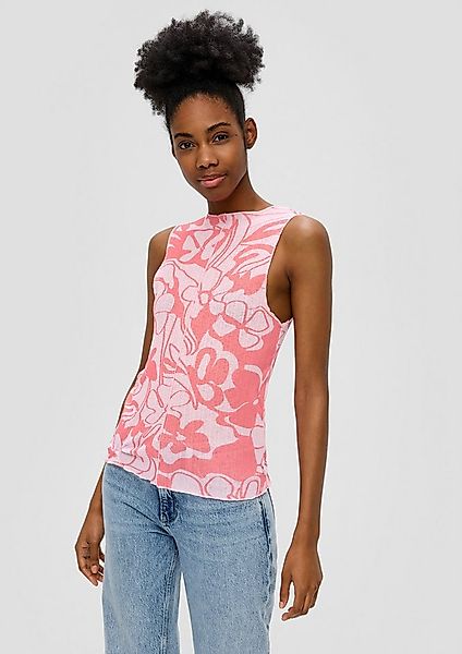 QS Muskelshirt T-Shirt Semitransparentes Top aus Mesh günstig online kaufen