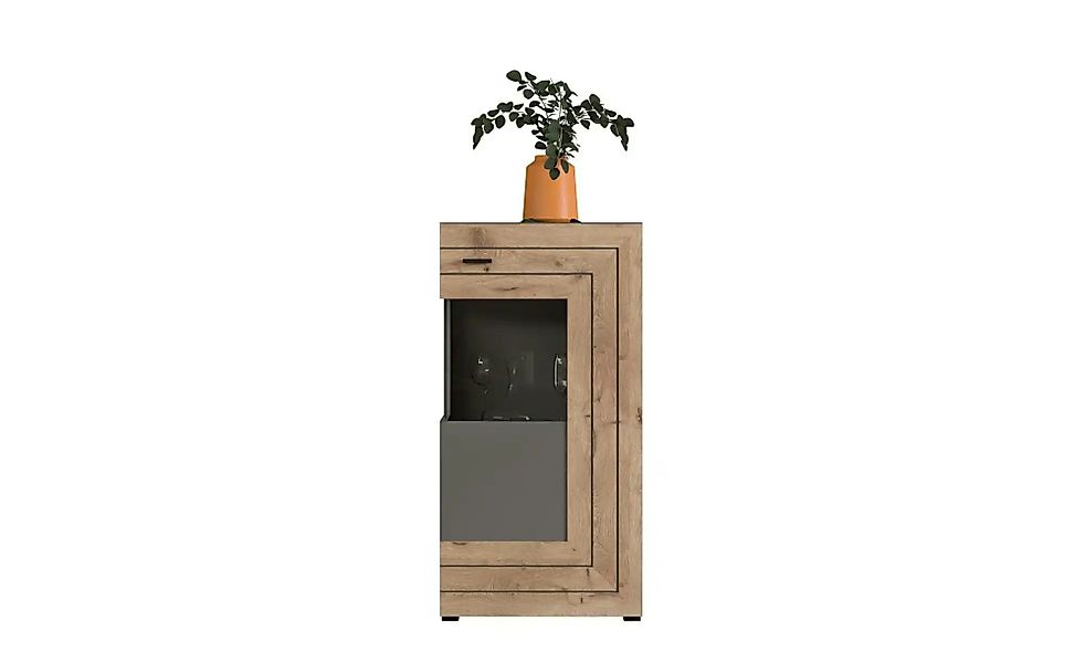 Vitrine  Fosso ¦ grau ¦ Maße (cm): B: 60 H: 117 Schränke > Vitrinen - Höffn günstig online kaufen