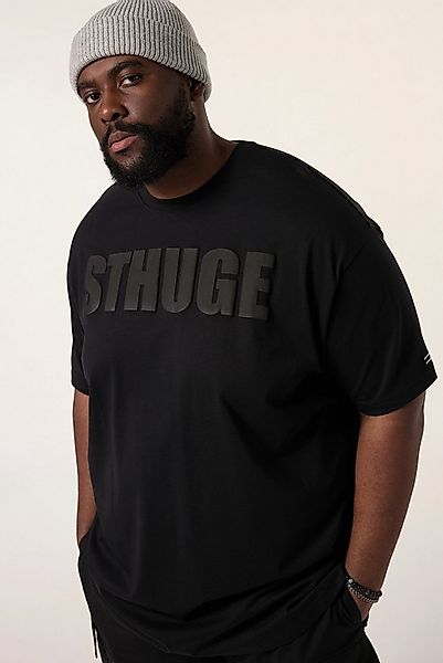 STHUGE T-Shirt T-Shirt Halbarm oversized Brustprint günstig online kaufen