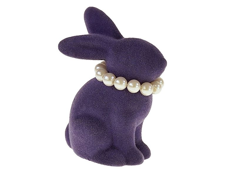 Werner Voß Dekofigur Hase mit Perlenkette violett 6,5x4,5x9cm günstig online kaufen