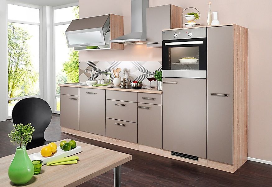 wiho Küchen Küchenzeile »Montana«, mit E-Geräten, Breite 300 cm günstig online kaufen