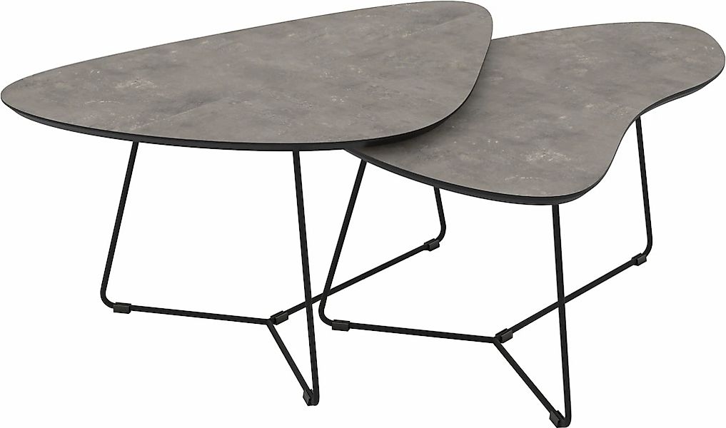 HELA Couchtisch "PISA" Set, 2 Stk. tlg. 2er Set, Platten in Nierenform, gef günstig online kaufen