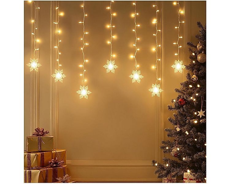 Qualra LED-Lichterkette Lichterkette Außen Strom Weihnachten Fenster 94 LED günstig online kaufen