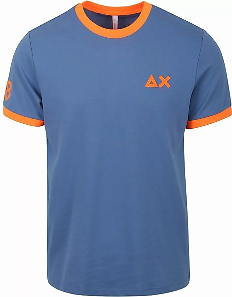 Sun68 T-Shirt Big Stripe Blau - Größe L günstig online kaufen