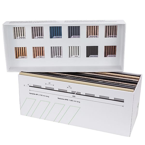 Hexim Wanddekoobjekt Musterbox (HEXIM Akustikpaneele Musterstücke günstig online kaufen