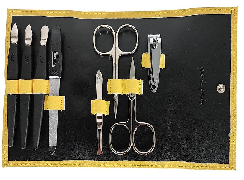 EloModa Maniküre-Etui Nagelpflege Set 8-tlg. Echtleder günstig online kaufen
