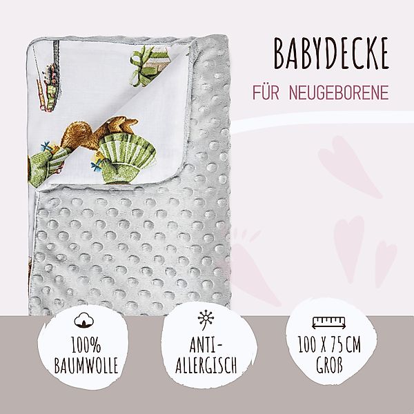 Babydecke LULANDO 100x75 cm flauschige Kuscheldecke für Neugeborene, Luland günstig online kaufen