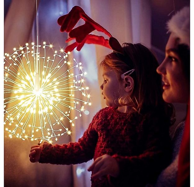 Rosnek LED-Lichterkette Feuerwerk Dekoration Lichter, Feuerwerk Lichterkett günstig online kaufen