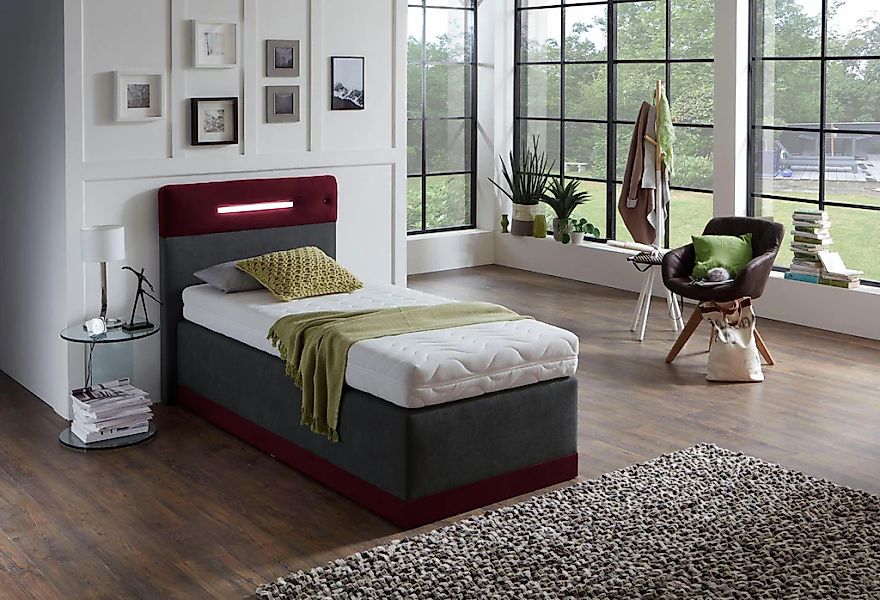Westfalia Schlafkomfort Boxspringbett mit LED-Beleuchtung günstig online kaufen