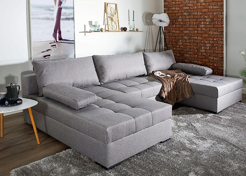 COLLECTION AB Wohnlandschaft "Josy", inkl. Bettfunktion, Bettkasten, mit 3 günstig online kaufen