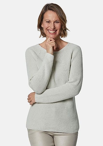 GOLDNER Strickpullover Figurschmeichelnder Pullover aus reiner Baumwolle günstig online kaufen
